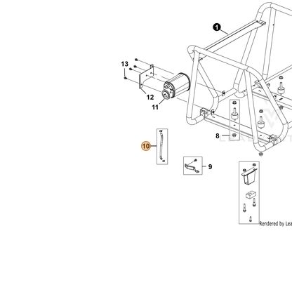 ECHO part YH467000200 — IPL diagram snippet (6x zoom, amber highlight)