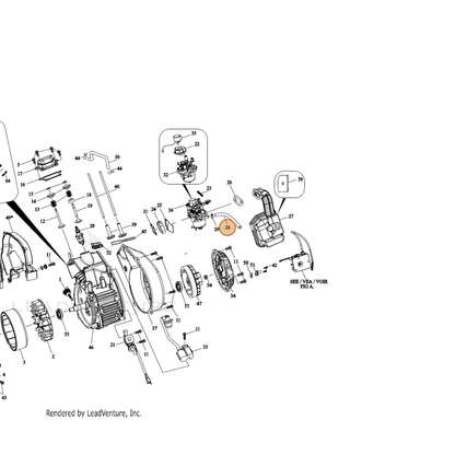 ECHO part YH467000240 — IPL diagram snippet (6x zoom, amber highlight)