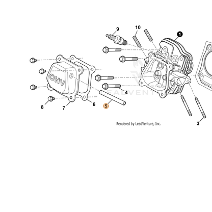 ECHO part YH467000250 — IPL diagram snippet (6x zoom, amber highlight)