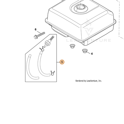 ECHO part YH467000260 — IPL diagram snippet (6x zoom, amber highlight)