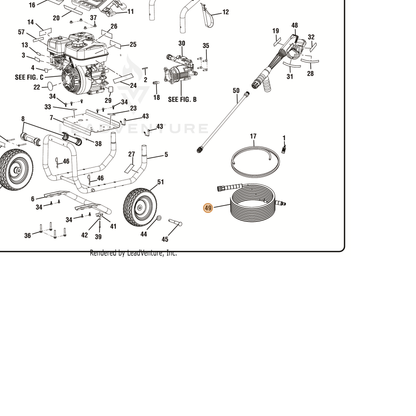 ECHO part YH467000370 — IPL diagram snippet (6x zoom, amber highlight)