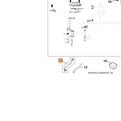 ECHO part YH467000500 — IPL diagram snippet (6x zoom, amber highlight)