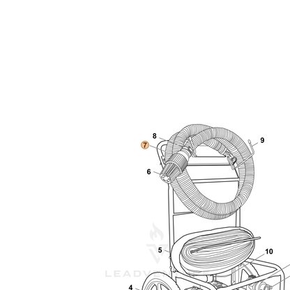 ECHO part YH467000540 — IPL diagram snippet (6x zoom, amber highlight)