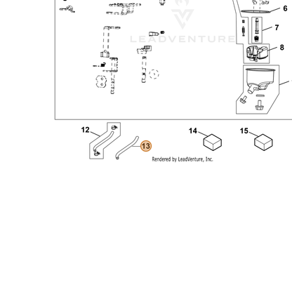 ECHO part YH467000570 — IPL diagram snippet (6x zoom, amber highlight)