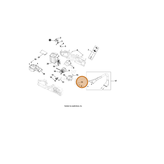 ECHO part YH467000770 — IPL diagram snippet (6x zoom, amber highlight)