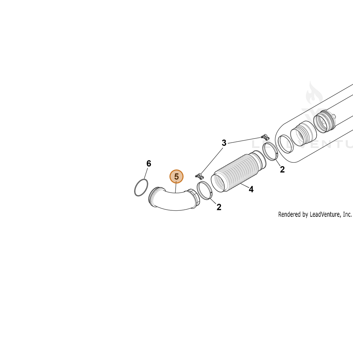 ECHO part YH467000800 — IPL diagram snippet (6x zoom, amber highlight)