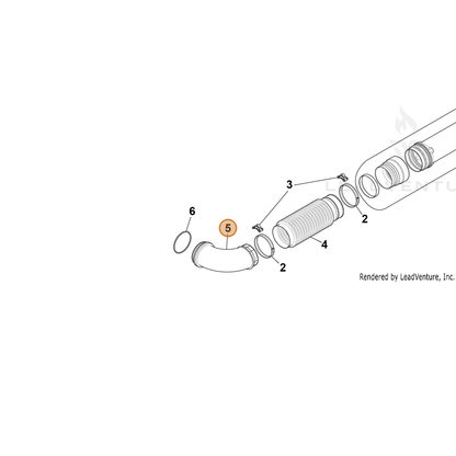 ECHO part YH467000800 — IPL diagram snippet (6x zoom, amber highlight)