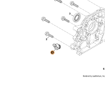 ECHO part YH468000140 — IPL diagram snippet (6x zoom, amber highlight)