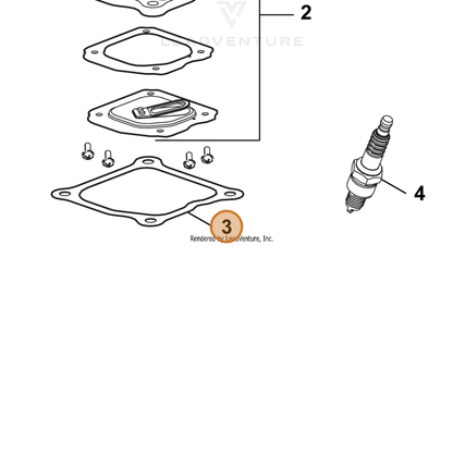 ECHO part YH468000160 — IPL diagram snippet (6x zoom, amber highlight)
