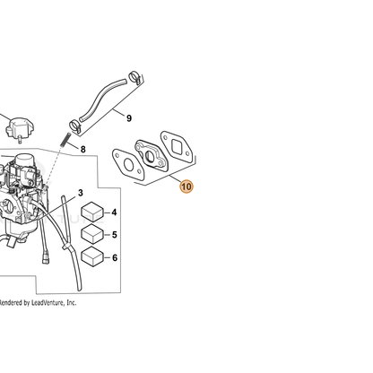 ECHO part YH468000170 — IPL diagram snippet (6x zoom, amber highlight)