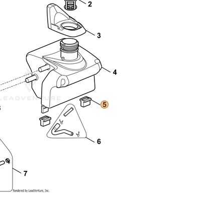 ECHO part YH468000210 — IPL diagram snippet (6x zoom, amber highlight)