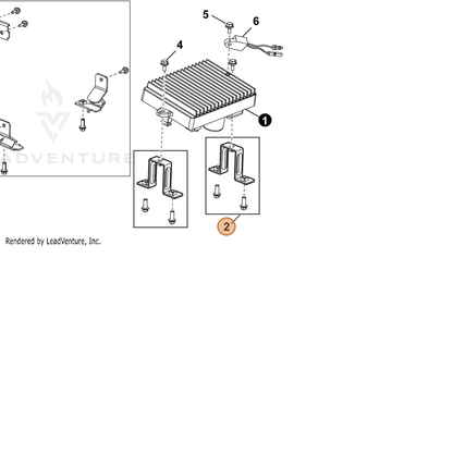 ECHO part YH468000250 — IPL diagram snippet (6x zoom, amber highlight)