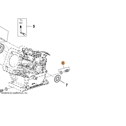 ECHO part YH468000270 — IPL diagram snippet (6x zoom, amber highlight)
