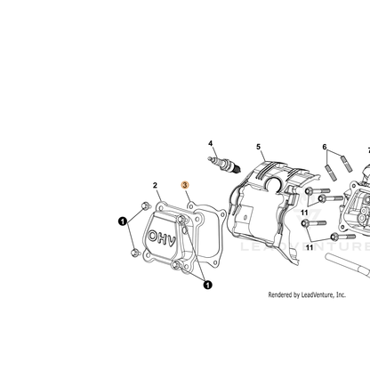 ECHO part YH468000310 — IPL diagram snippet (6x zoom, amber highlight)