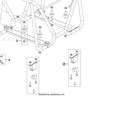 ECHO part YH468000370 — IPL diagram snippet (6x zoom, amber highlight)