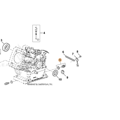 ECHO part YH468000390 — IPL diagram snippet (6x zoom, amber highlight)