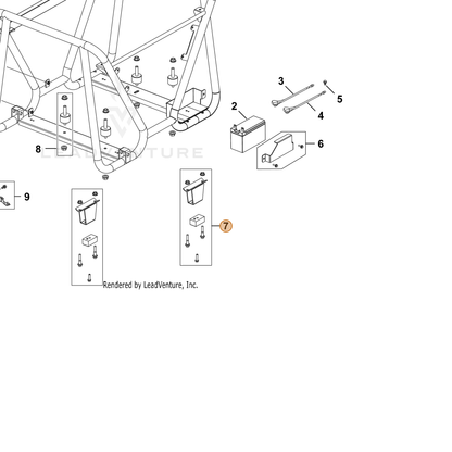 ECHO part YH468000450 — IPL diagram snippet (6x zoom, amber highlight)