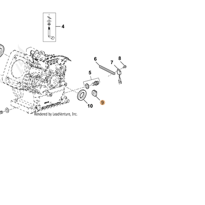 ECHO part YH468000460 — IPL diagram snippet (6x zoom, amber highlight)