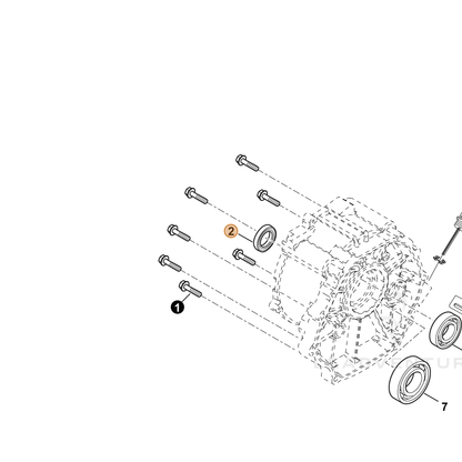ECHO part YH468000480 — IPL diagram snippet (6x zoom, amber highlight)