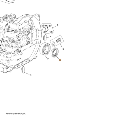ECHO part YH468000520 — IPL diagram snippet (6x zoom, amber highlight)