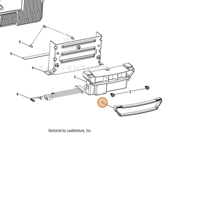 ECHO part YH468000660 — IPL diagram snippet (6x zoom, amber highlight)