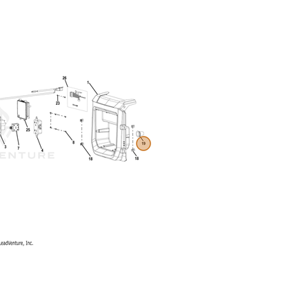 ECHO part YH468000770 — IPL diagram snippet (6x zoom, amber highlight)