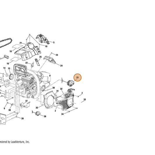 Echo part YH468000800 — IPL diagram snippet (6x zoom, amber highlight)