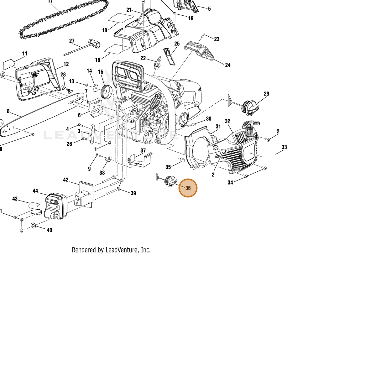 Echo part YH468000810 — IPL diagram snippet (6x zoom, amber highlight)