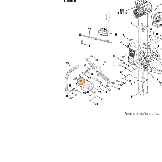 Echo part YH468000820 — IPL diagram snippet (6x zoom, amber highlight)