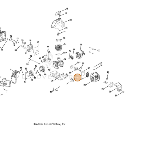 Echo part YH468000830 — IPL diagram snippet (6x zoom, amber highlight)