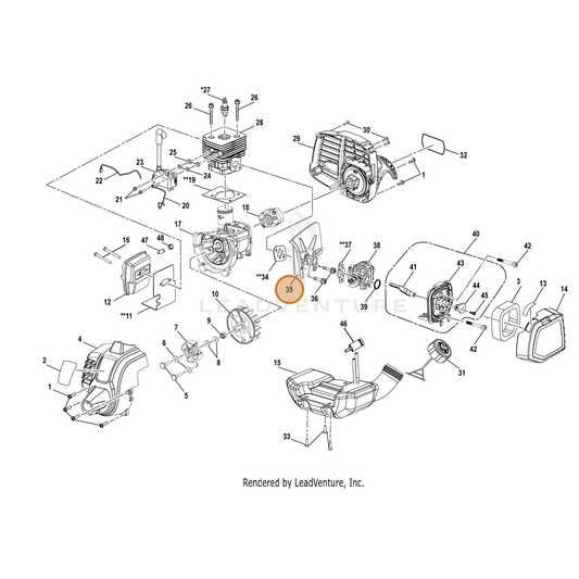Echo part YH468000870 — IPL diagram snippet (6x zoom, amber highlight)