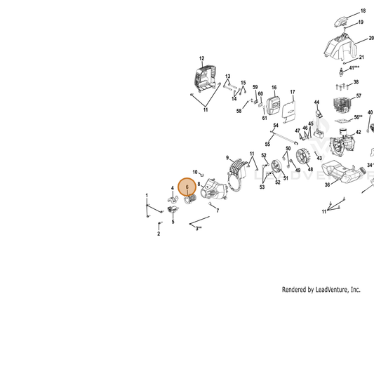 Echo part YH468000920 — IPL diagram snippet (6x zoom, amber highlight)