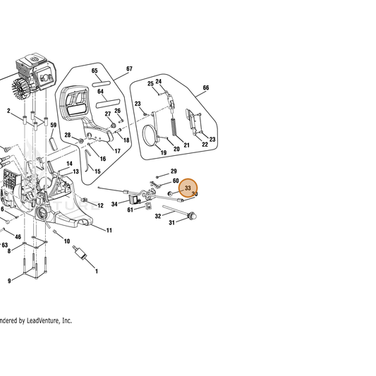 Echo part YH468000950 — IPL diagram snippet (6x zoom, amber highlight)