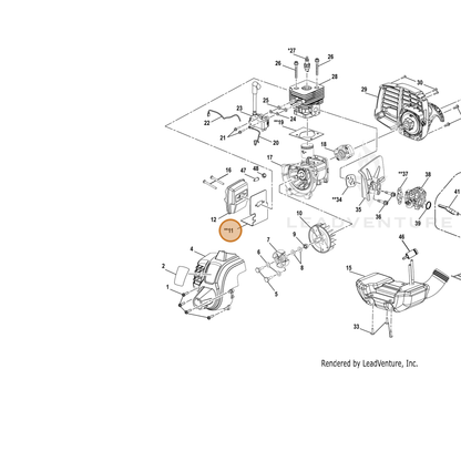 Echo part YH468000980 — IPL diagram snippet (6x zoom, amber highlight)