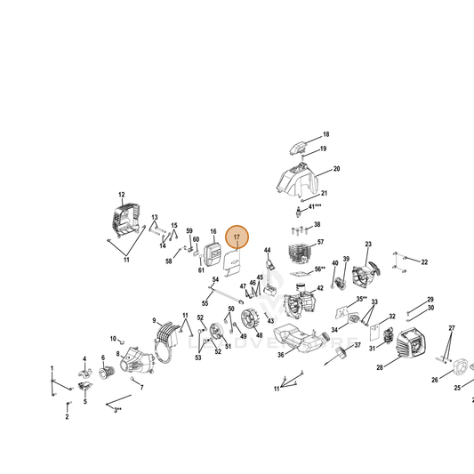 Echo part YH468000990 — IPL diagram snippet (6x zoom, amber highlight)