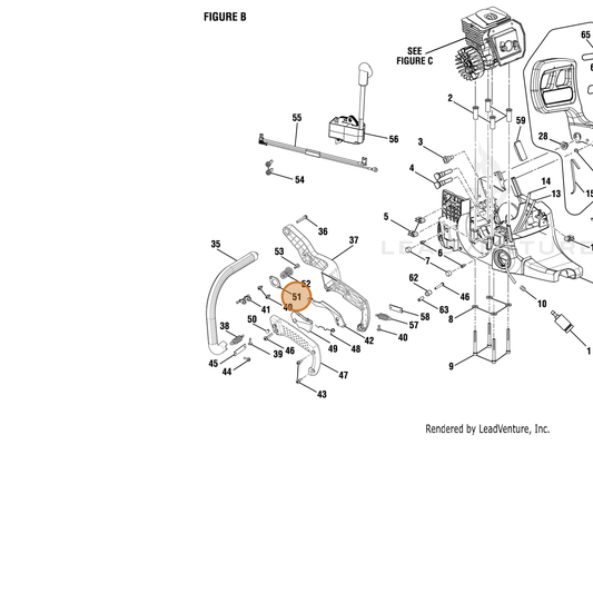 Echo part YH468001000 — IPL diagram snippet (6x zoom, amber highlight)