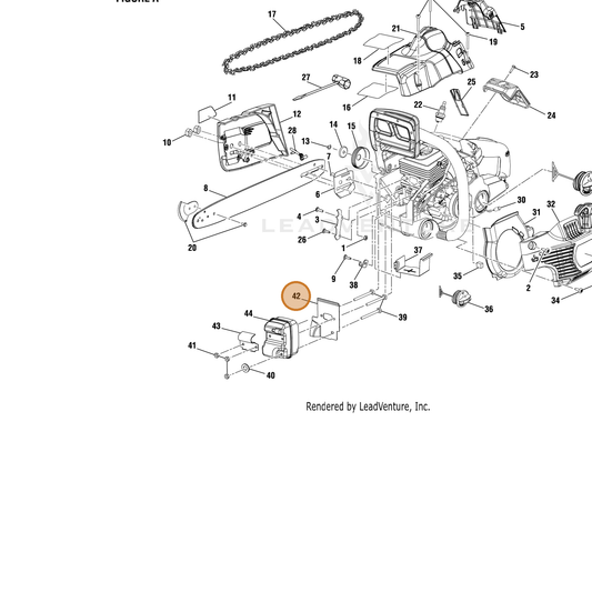 Echo part YH468001070 — IPL diagram snippet (6x zoom, amber highlight)