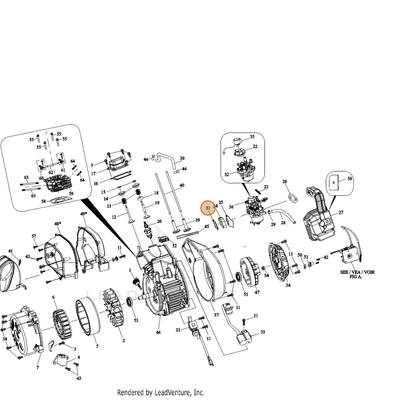 ECHO part YH468001250 — IPL diagram snippet (6x zoom, amber highlight)