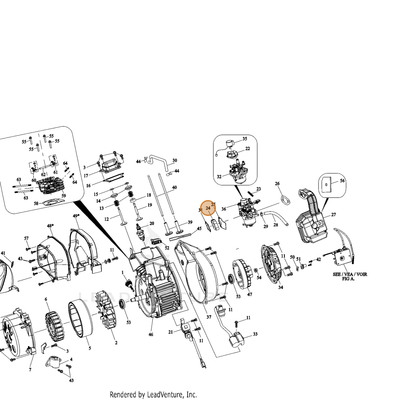 ECHO part YH468001260 — IPL diagram snippet (6x zoom, amber highlight)