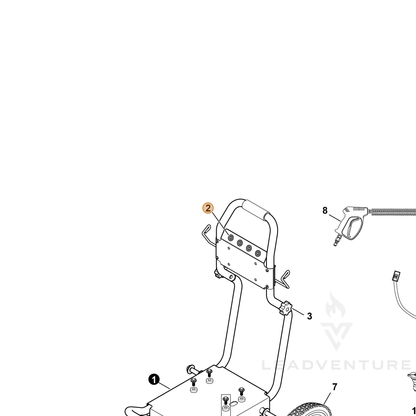 ECHO part YH468001410 — IPL diagram snippet (6x zoom, amber highlight)