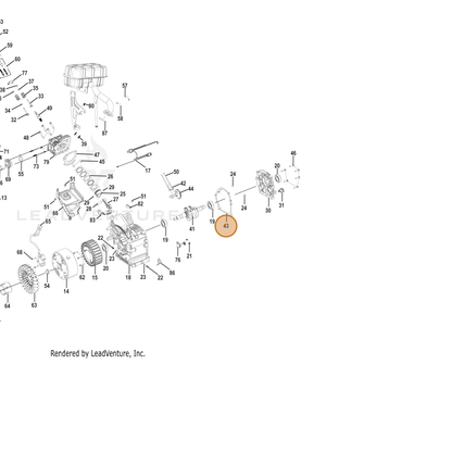 ECHO part YH468001460 — IPL diagram snippet (6x zoom, amber highlight)