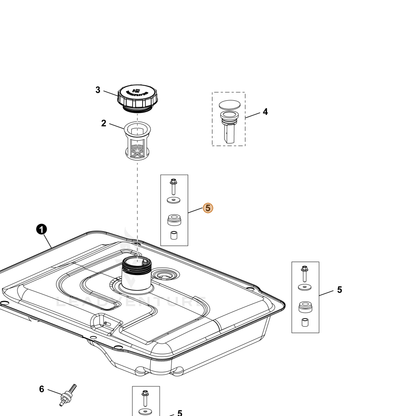 ECHO part YH468001530 — IPL diagram snippet (6x zoom, amber highlight)