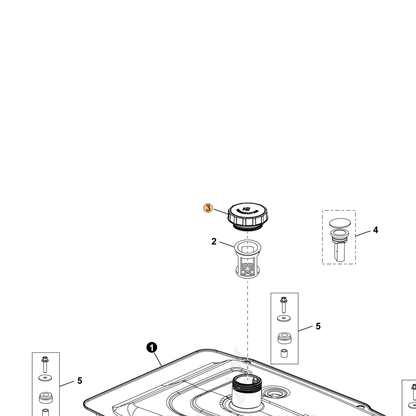 ECHO part YH468001540 — IPL diagram snippet (6x zoom, amber highlight)
