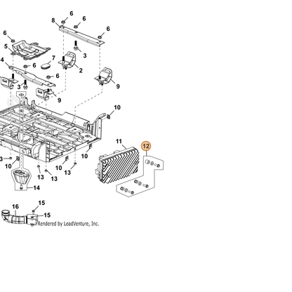 ECHO part YH468001600 — IPL diagram snippet (6x zoom, amber highlight)