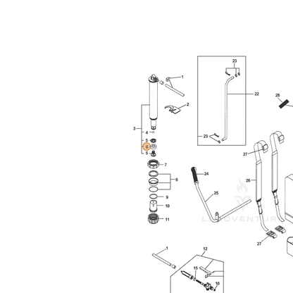 ECHO part YH468001690 — IPL diagram snippet (6x zoom, amber highlight)