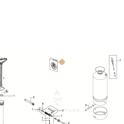 ECHO part YH468001700 — IPL diagram snippet (6x zoom, amber highlight)