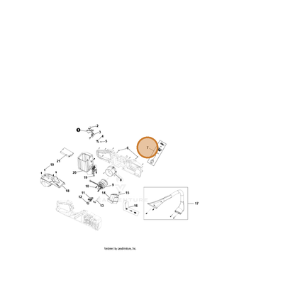 ECHO part YH468001730 — IPL diagram snippet (6x zoom, amber highlight)