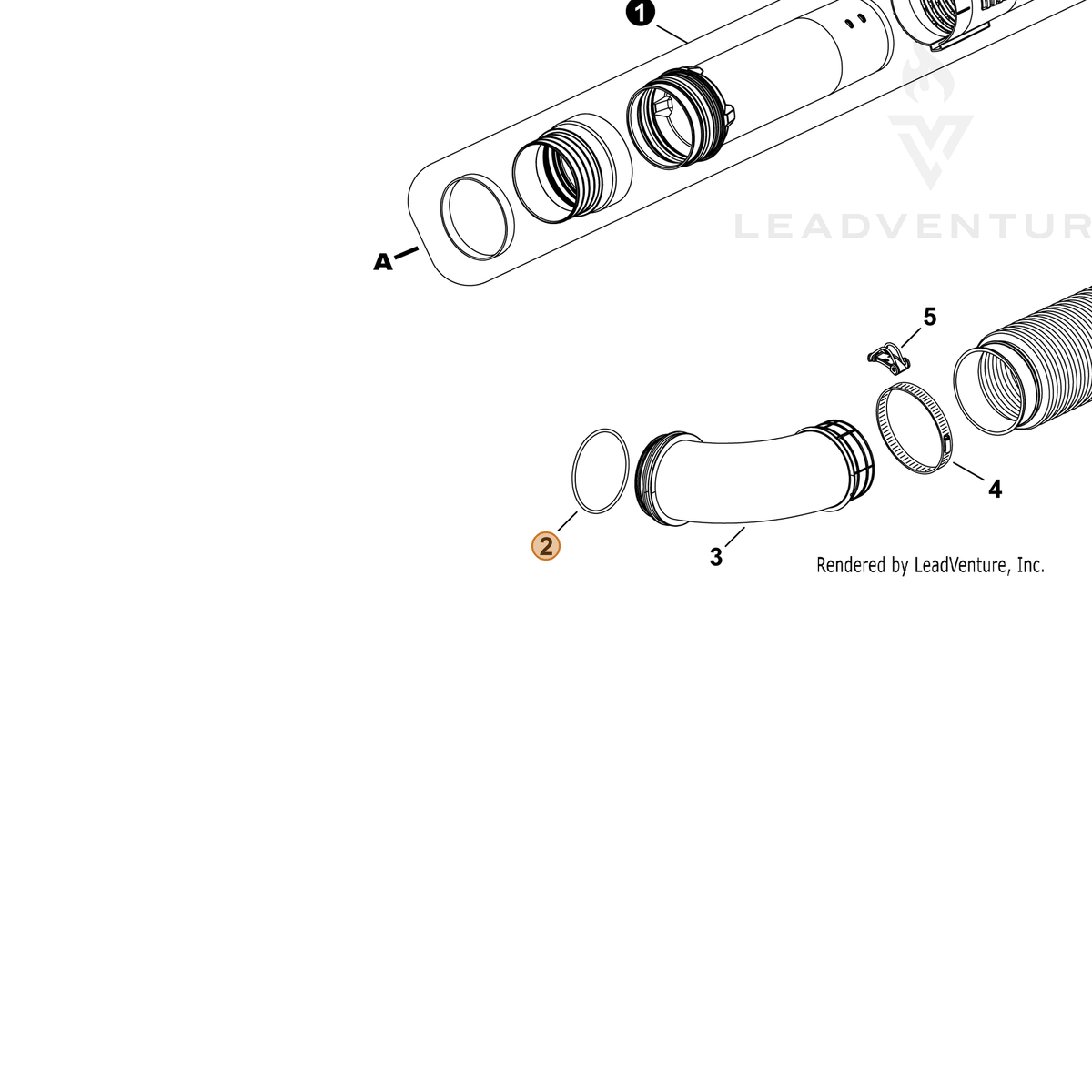 ECHO part YH468001900 — IPL diagram snippet (6x zoom, amber highlight)