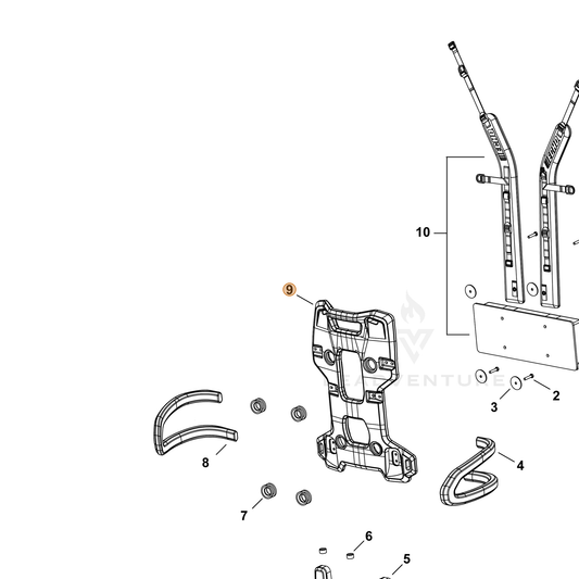 Echo part YH468002000 — IPL diagram snippet (6x zoom, amber highlight)