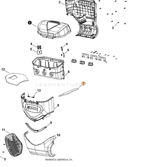 Echo part YH468002010 — IPL diagram snippet (6x zoom, amber highlight)